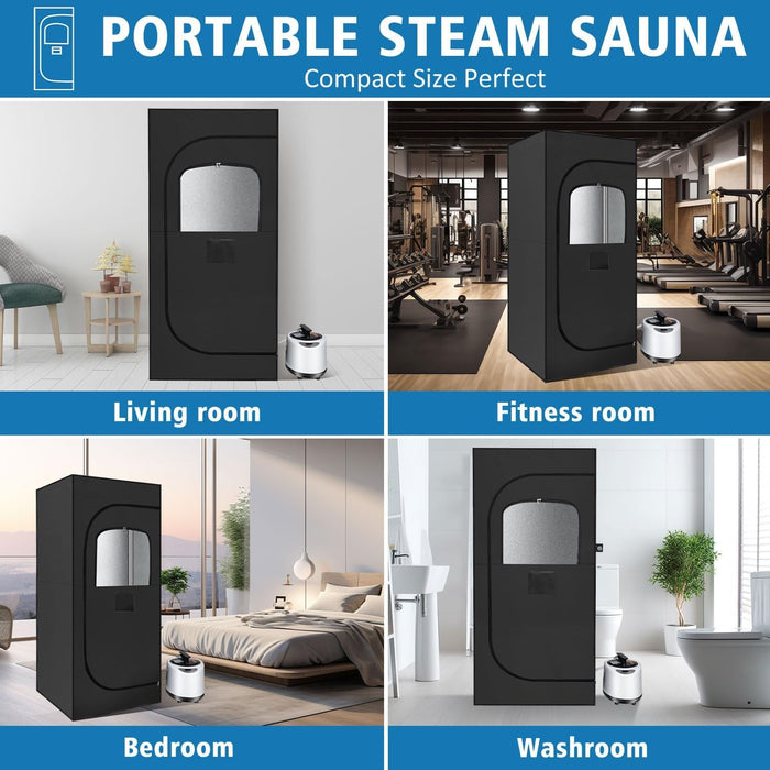Sauna, Sauna Box, Portable Sauna, Home Sauna with 2.6L 1000W Steam